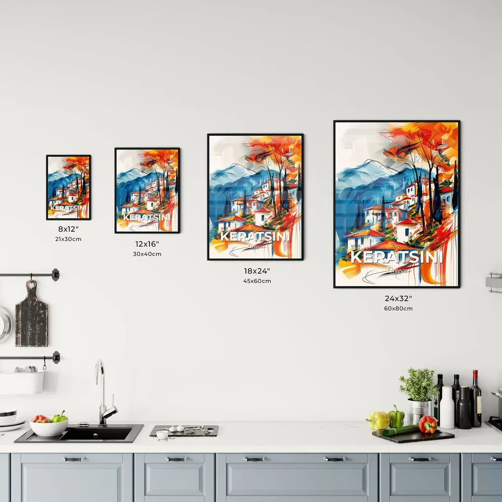Vibrant Keratsini, Greece Kitchen Art