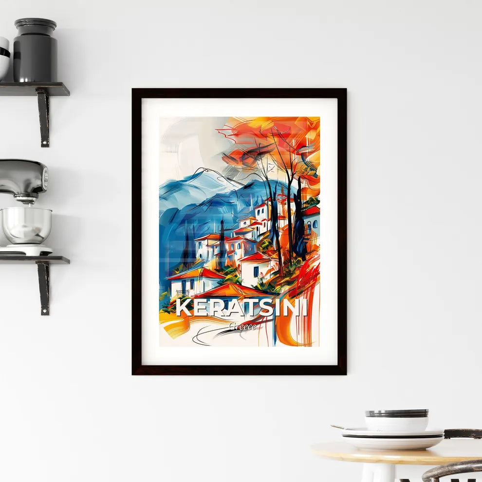 Vibrant Keratsini, Greece Framed Print