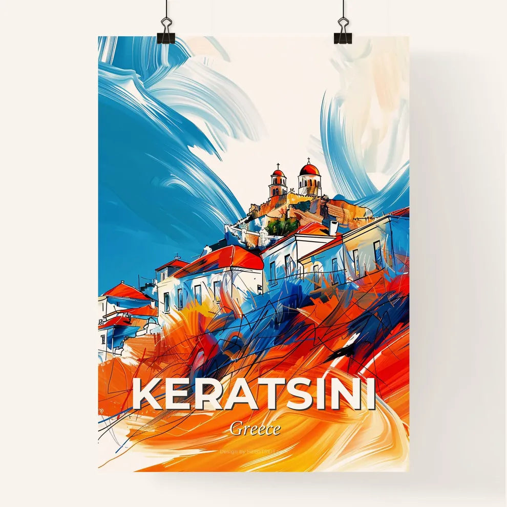 Vibrant Keratsini, Greece Poster