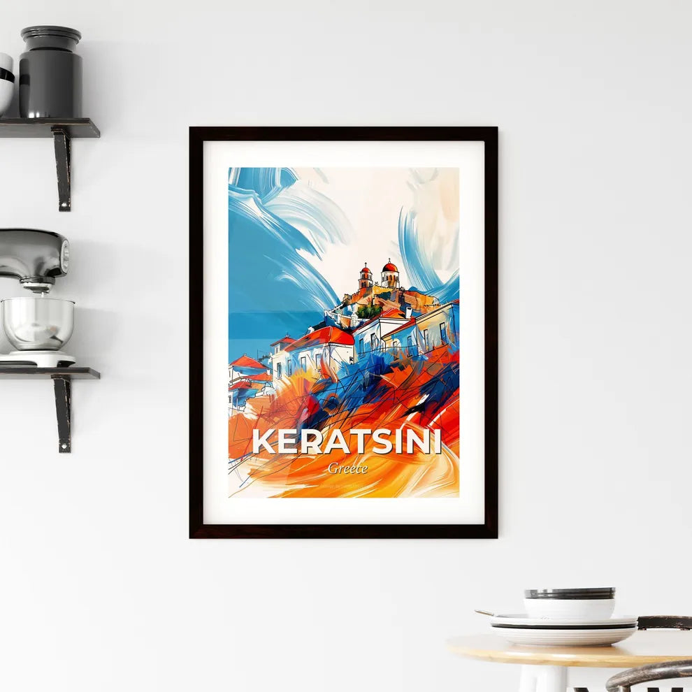 Vibrant Keratsini, Greece Framed Print