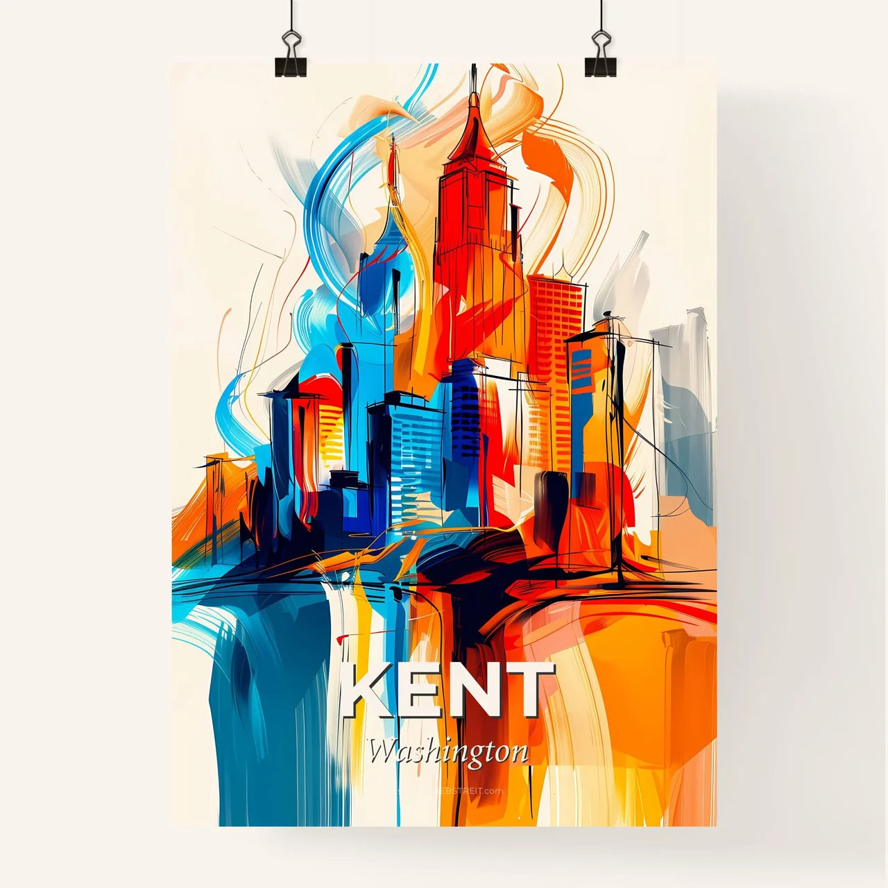 Vibrant Kent, Washington Poster