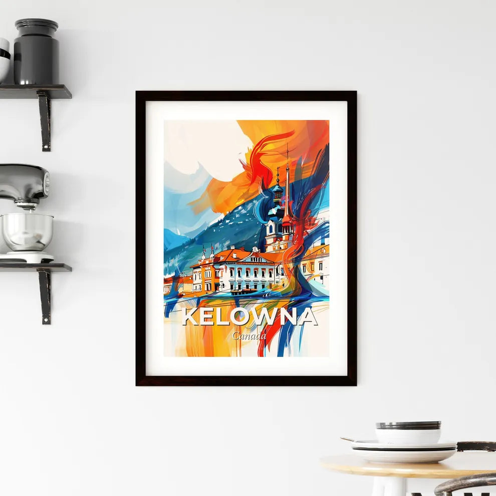 Vibrant Kelowna, Canada Framed Print