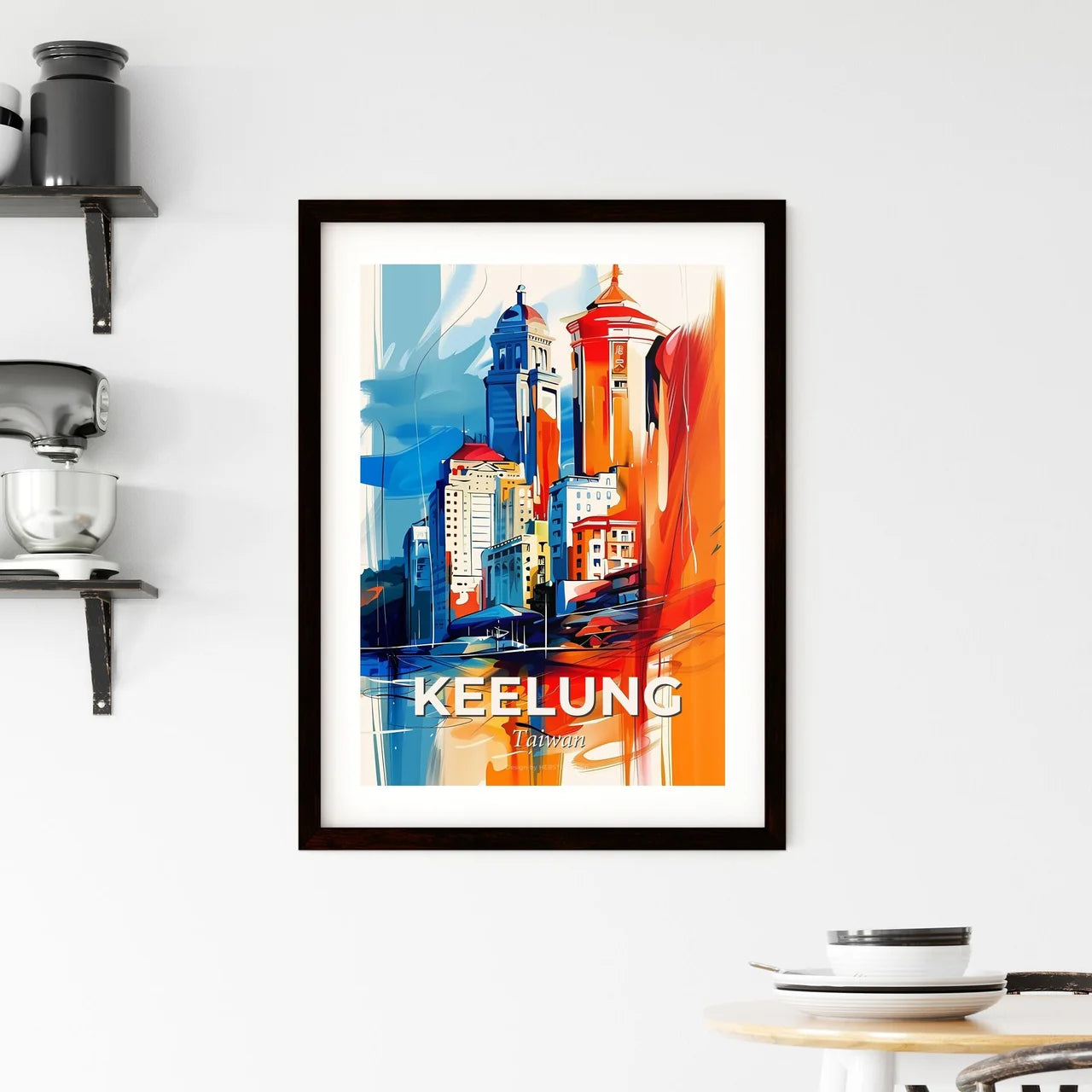Vibrant Keelung, Taiwan Framed Print
