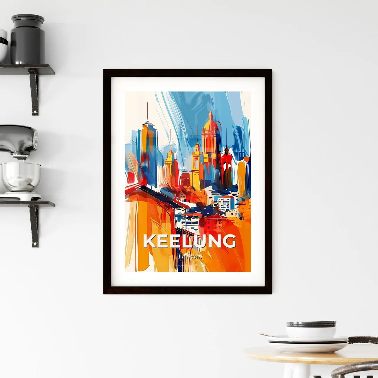 Vibrant Keelung, Taiwan Framed Print