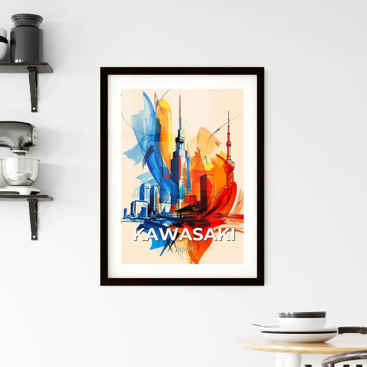 Vibrant Kawasaki, Japan Framed Print