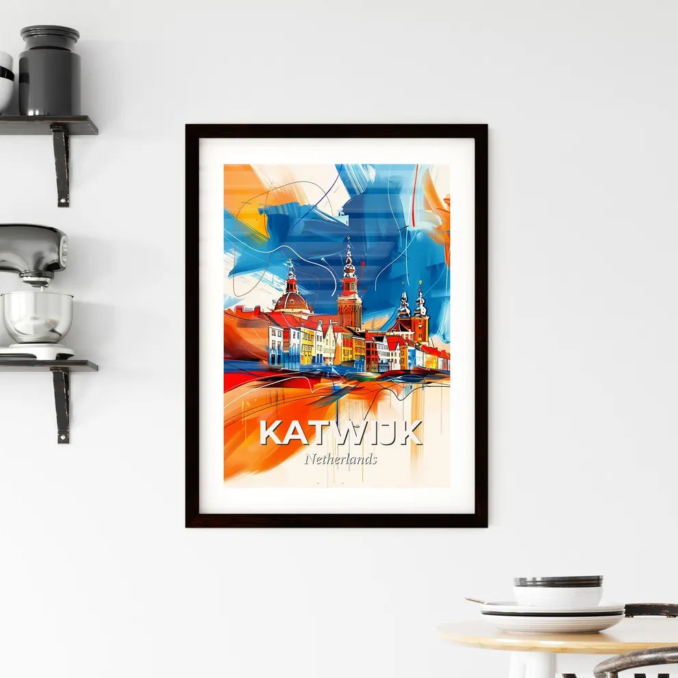 Vibrant Katwijk, Netherlands Framed Print