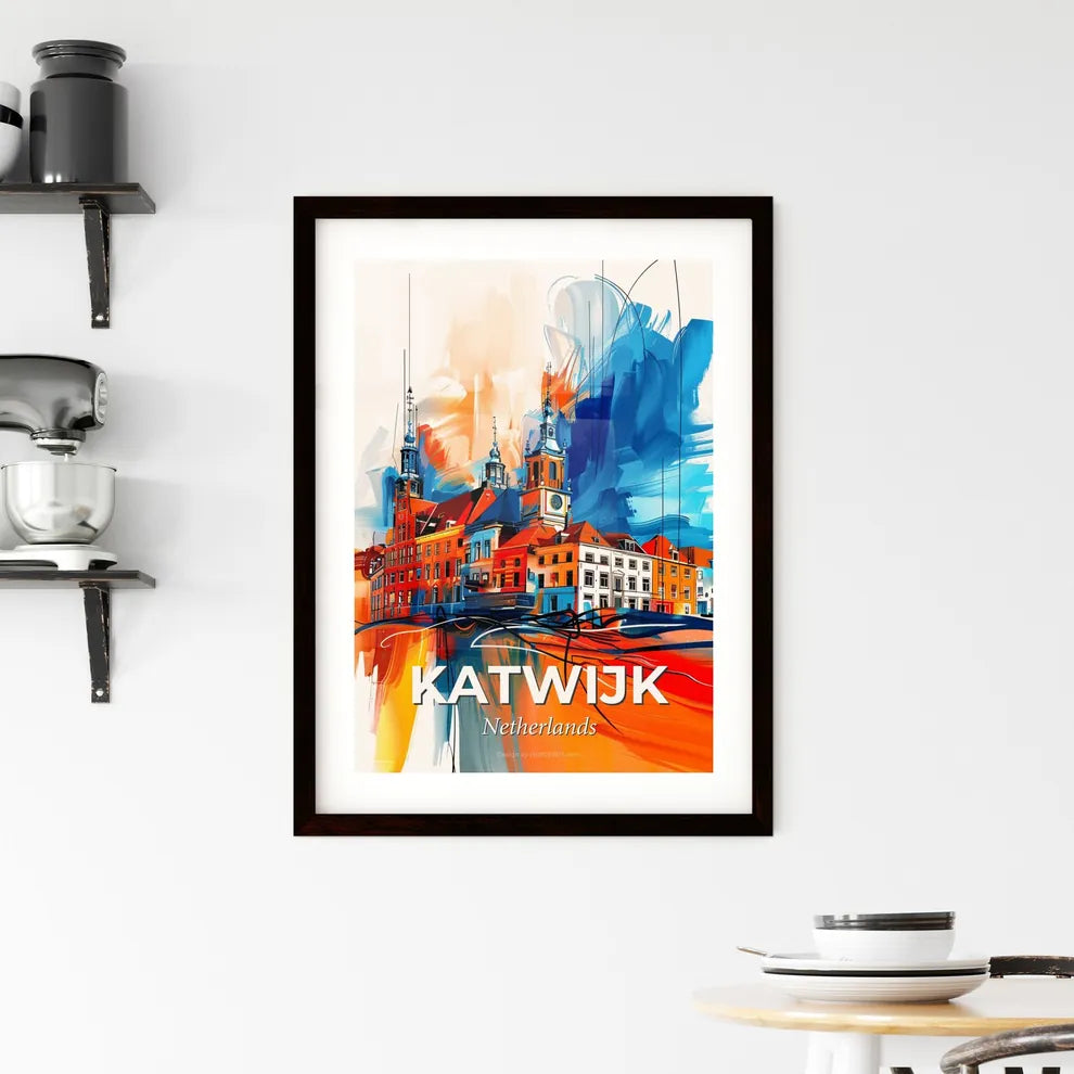 Vibrant Katwijk, Netherlands Framed Print