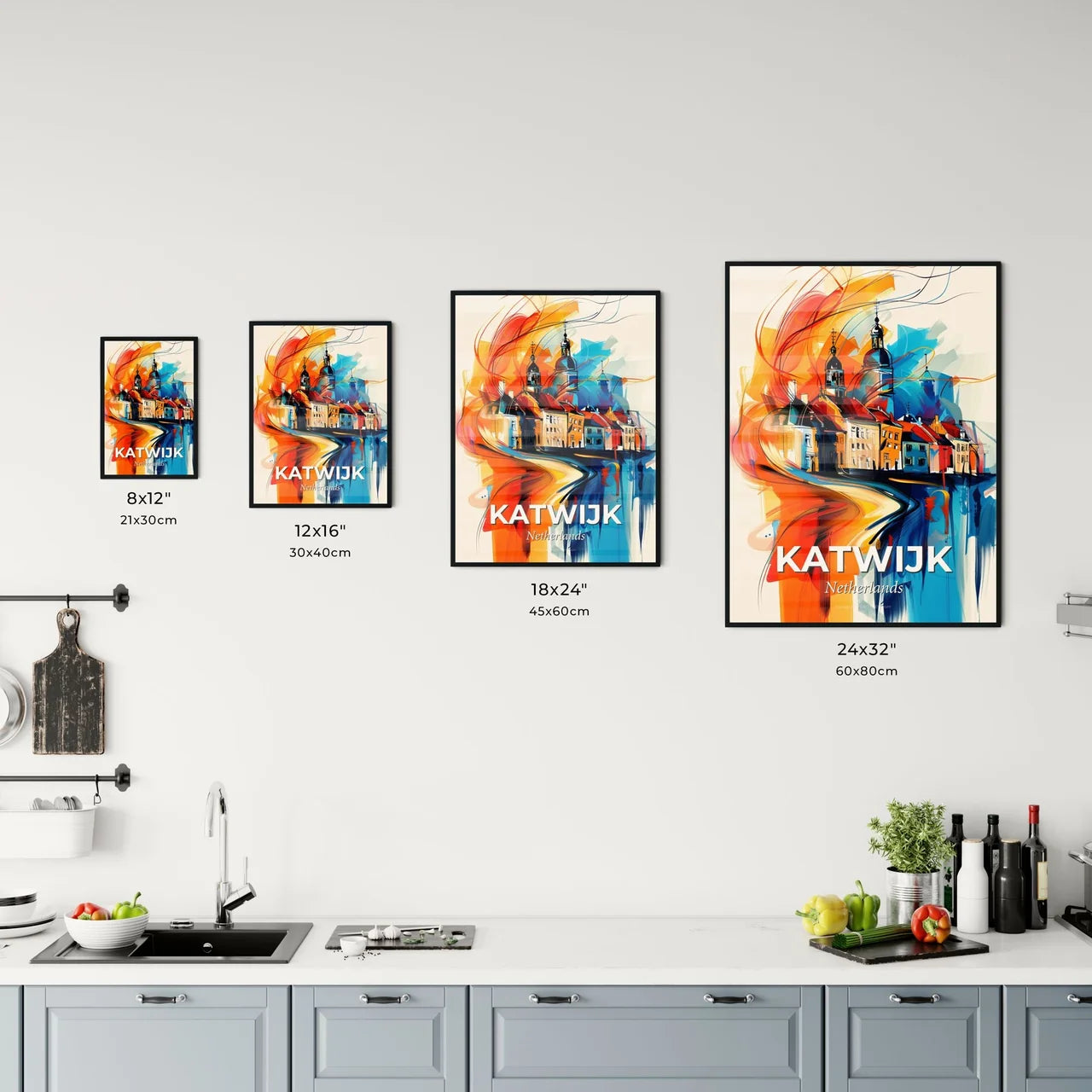Vibrant Katwijk, Netherlands Kitchen Art