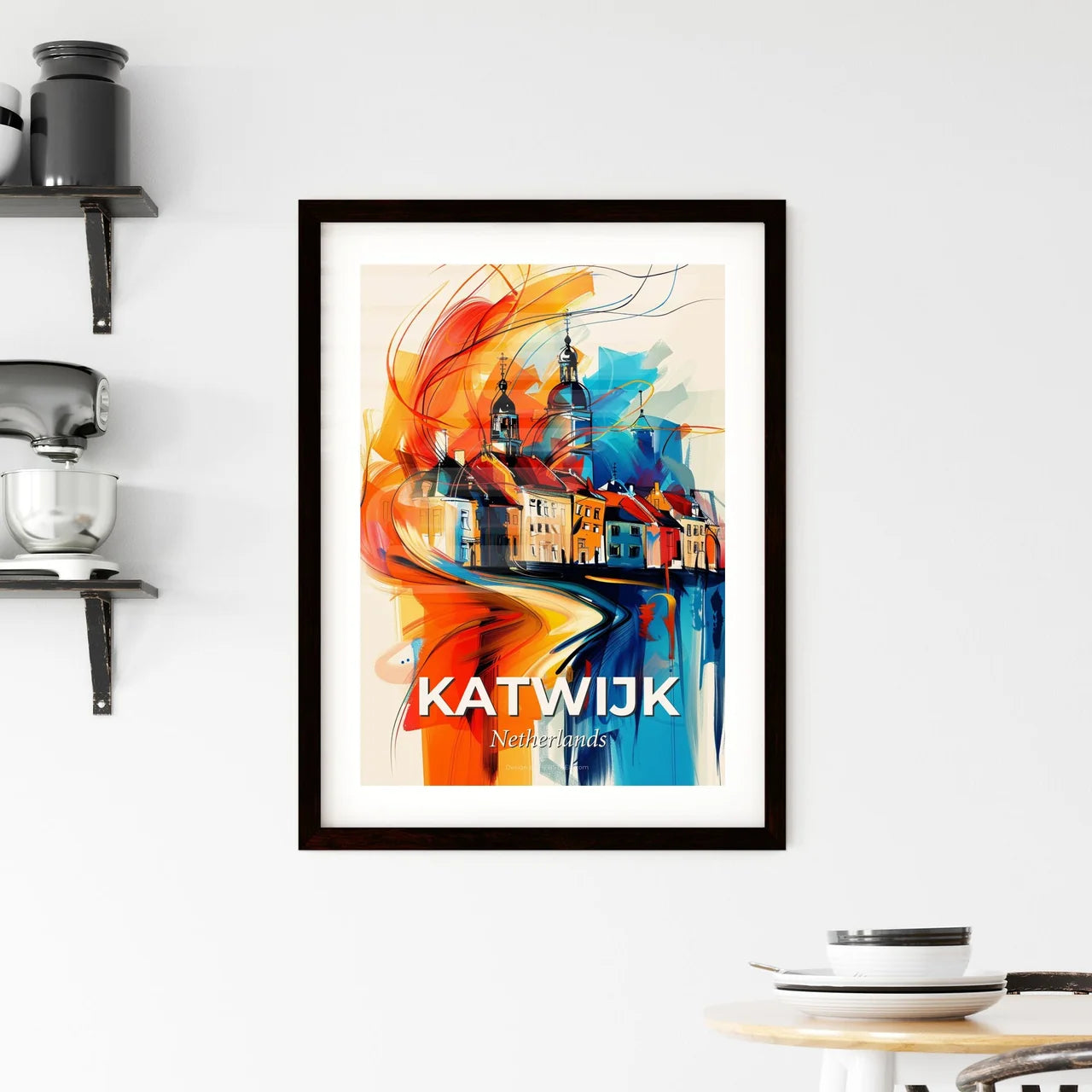 Vibrant Katwijk, Netherlands Framed Print