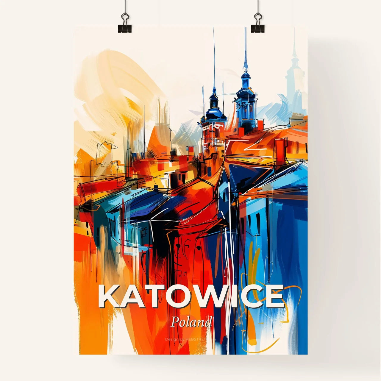 Vibrant Katowice, Poland Poster