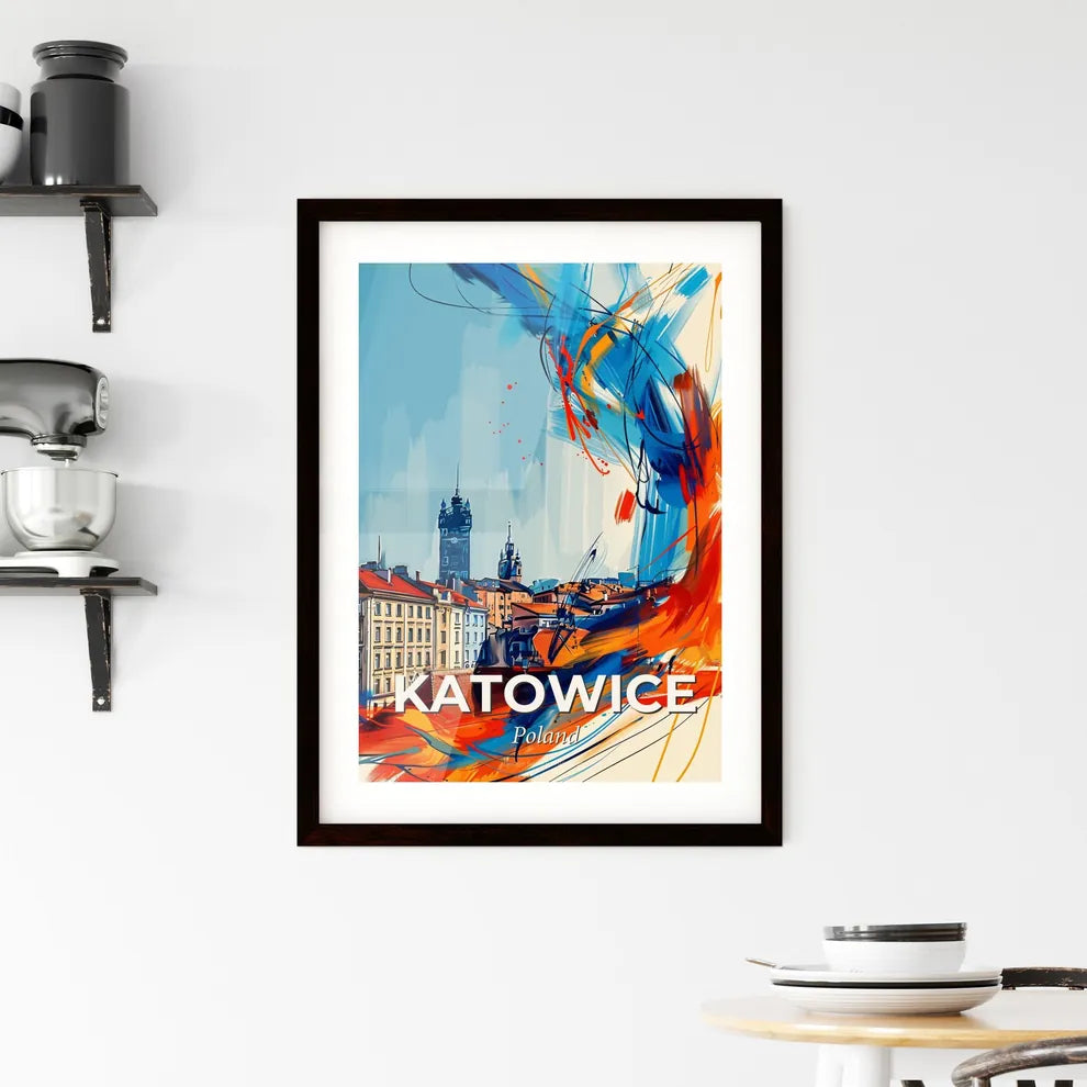 Vibrant Katowice, Poland Framed Print