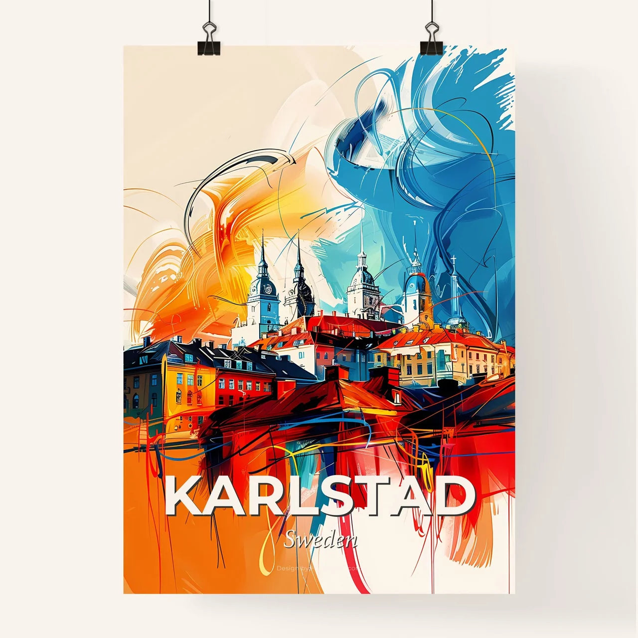 Vibrant Karlstad, Sweden Poster