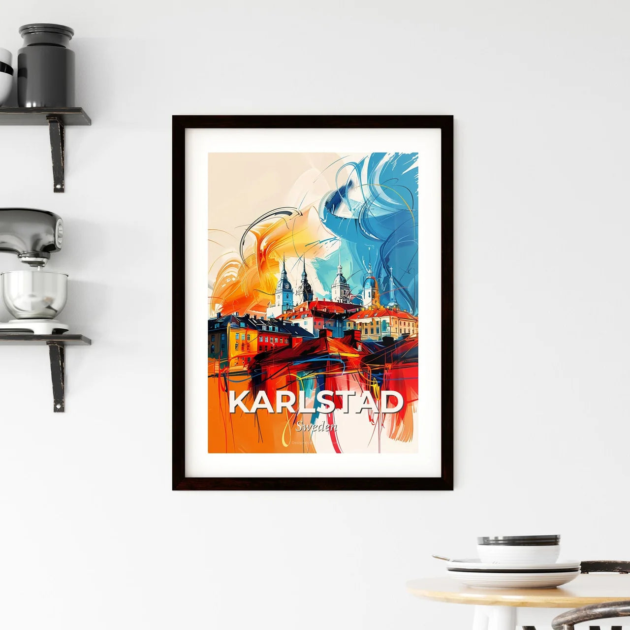 Vibrant Karlstad, Sweden Framed Print