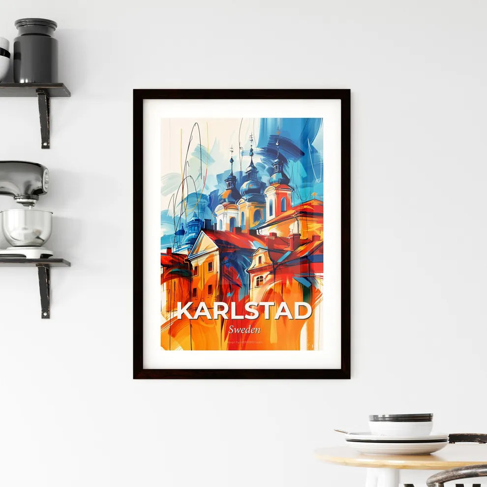 Vibrant Karlstad, Sweden Framed Print