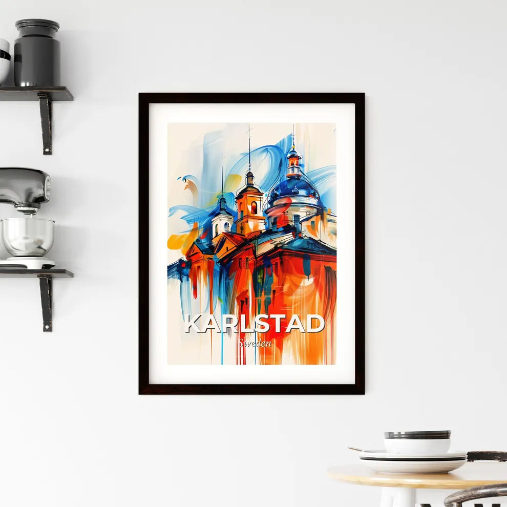 Vibrant Karlstad, Sweden Framed Print