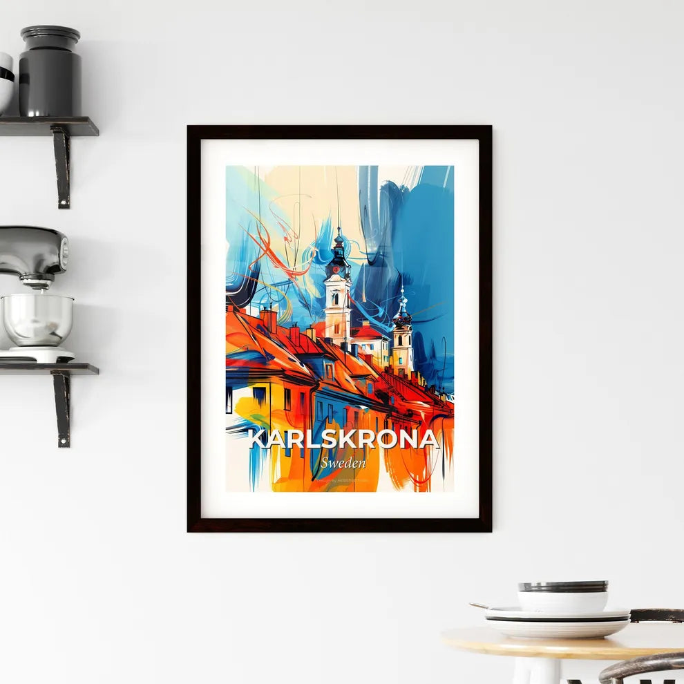 Vibrant Karlskrona, Sweden Framed Print