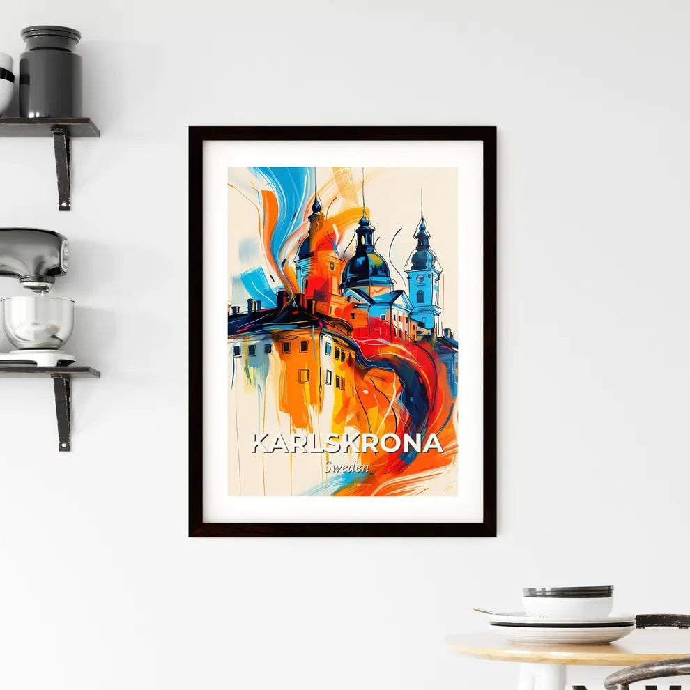 Vibrant Karlskrona, Sweden Framed Print