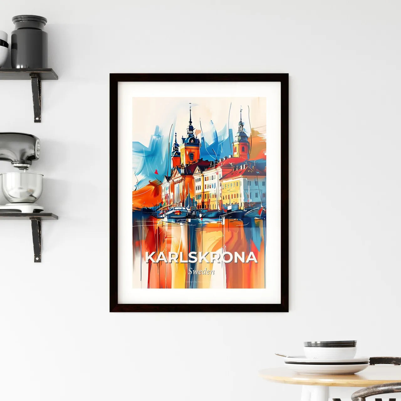 Vibrant Karlskrona, Sweden Framed Print