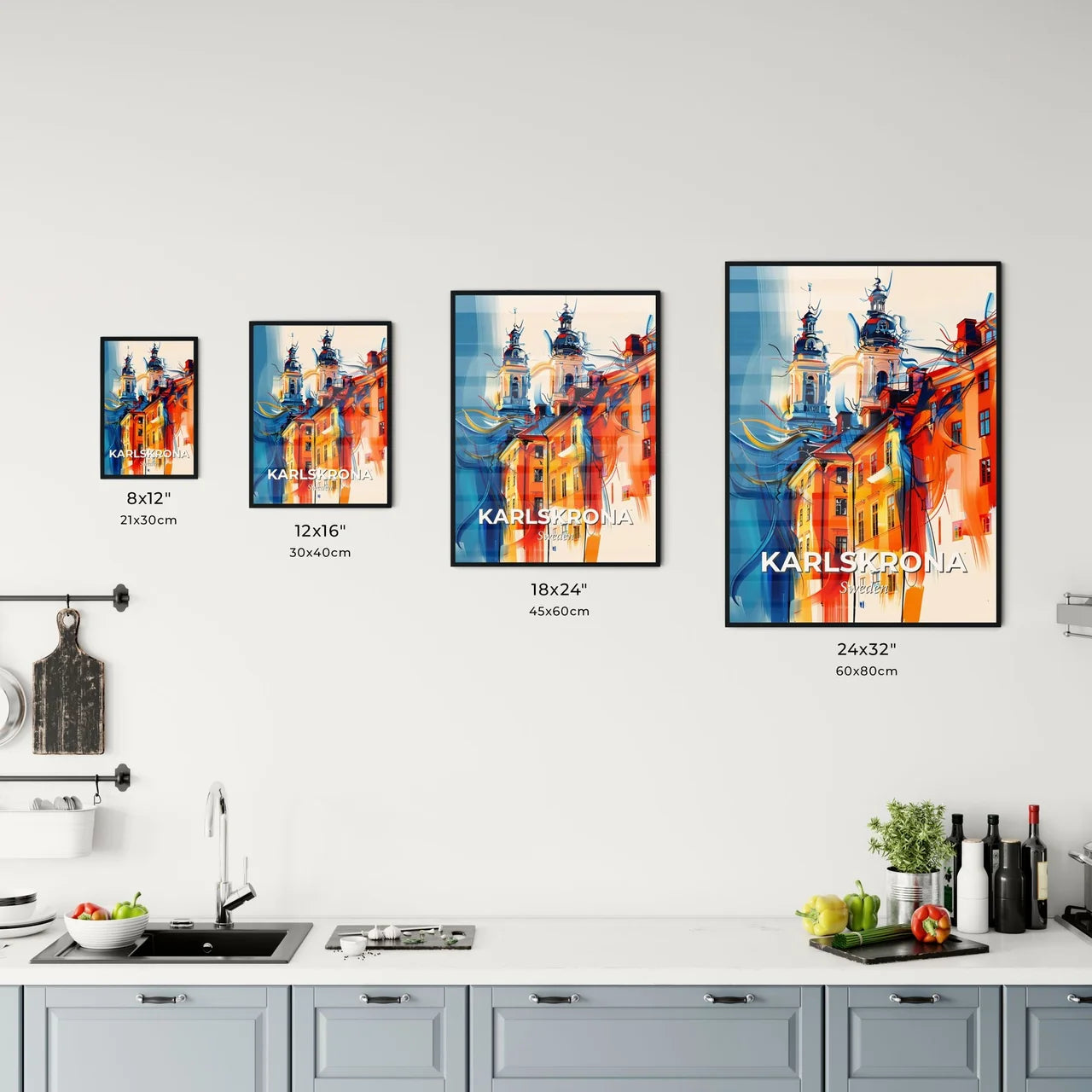 Vibrant Karlskrona, Sweden Kitchen Art