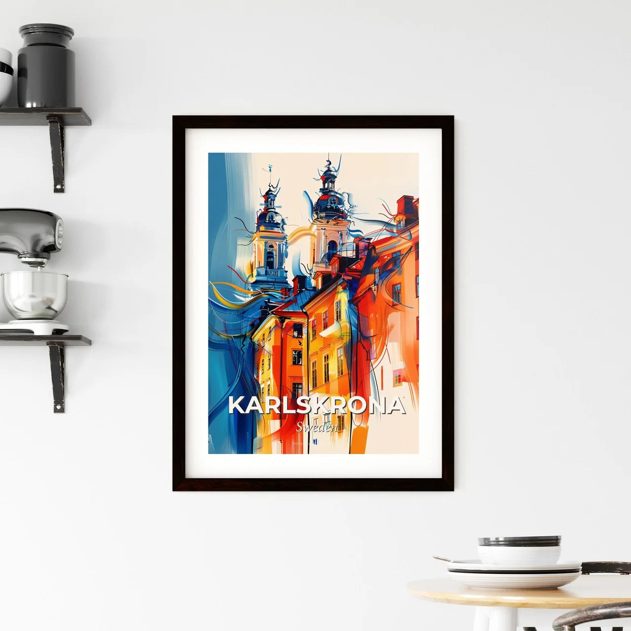 Vibrant Karlskrona, Sweden Framed Print