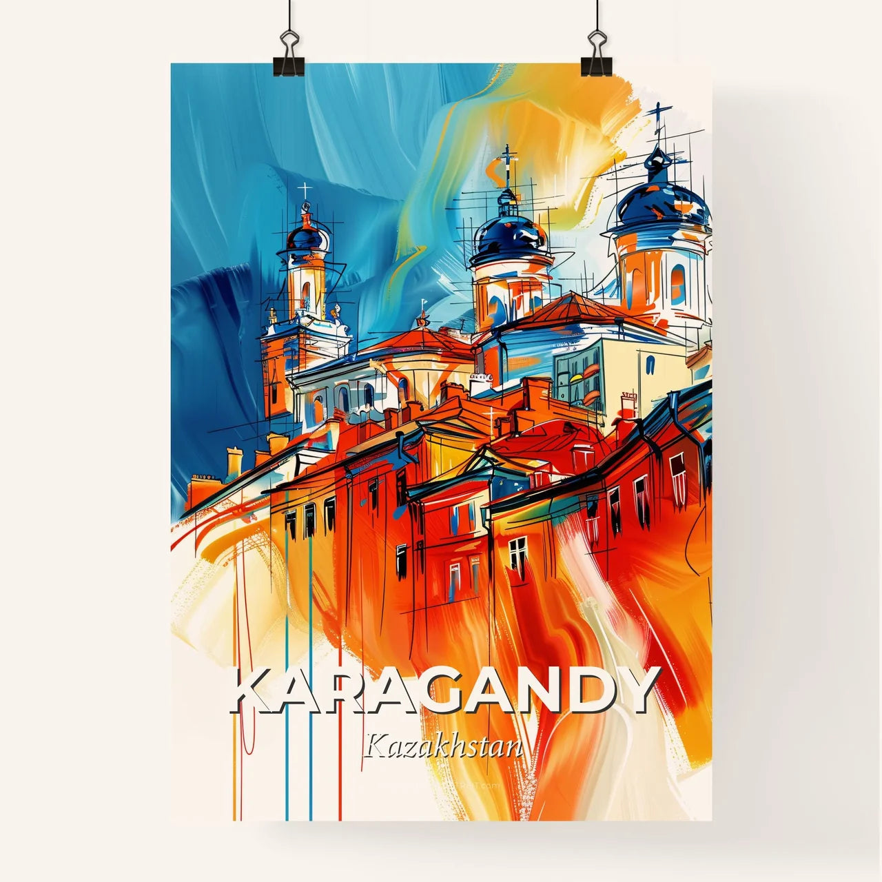 Vibrant Karagandy, Kazakhstan Poster
