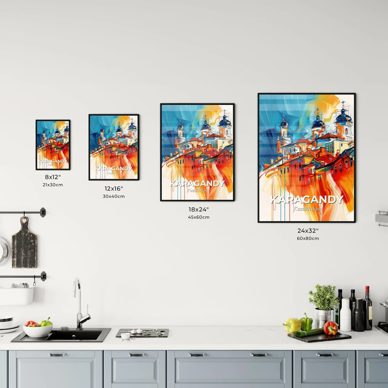 Vibrant Karagandy, Kazakhstan Kitchen Art