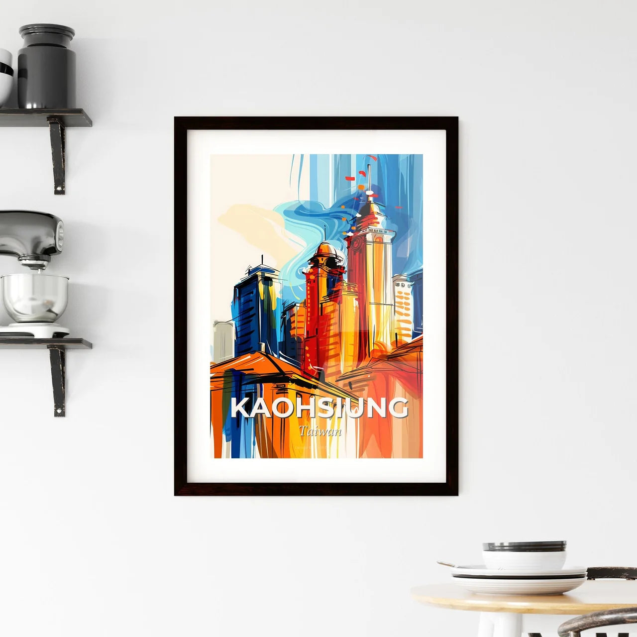 Vibrant Kaohsiung, Taiwan Framed Print