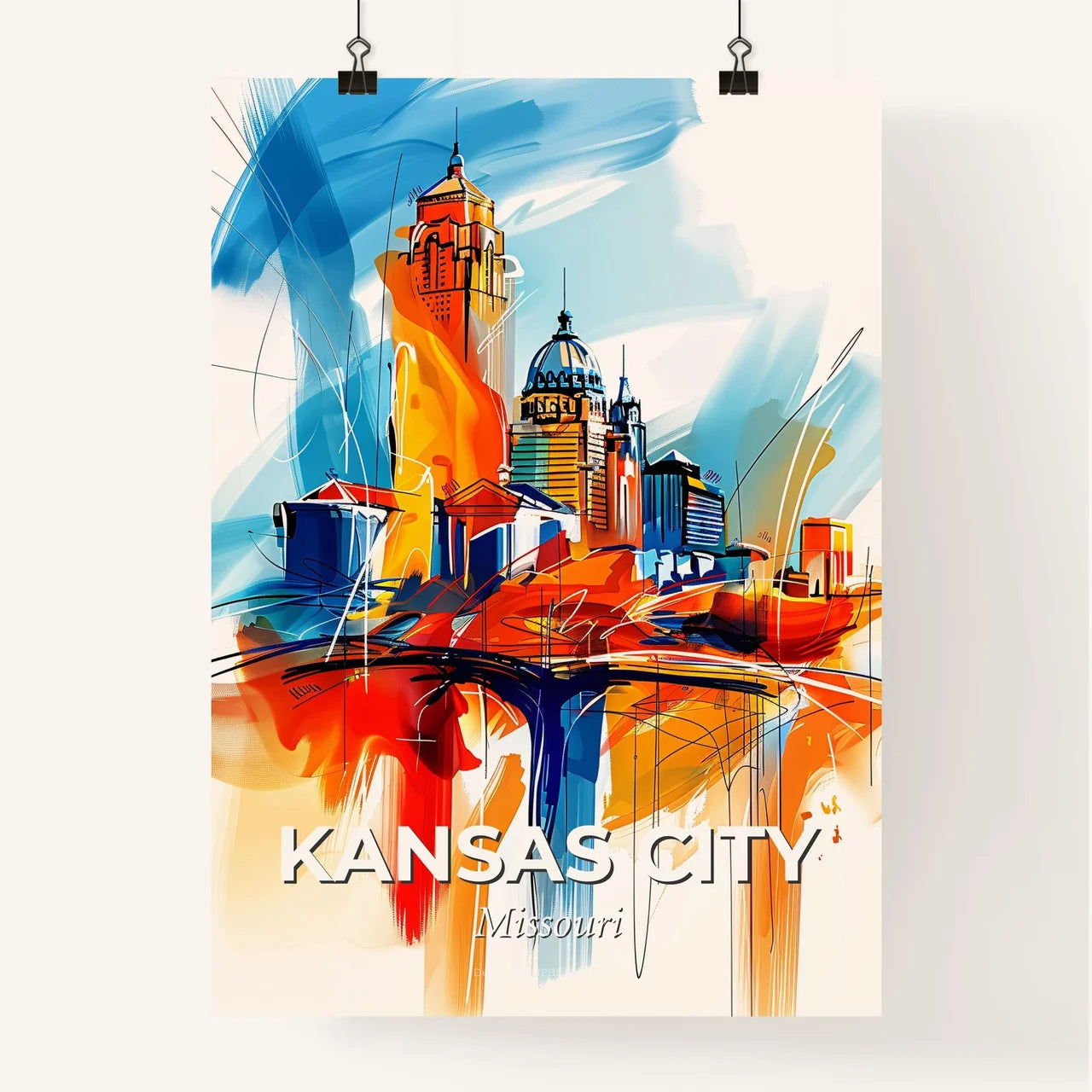 Vibrant Kansas City, Missouri Poster