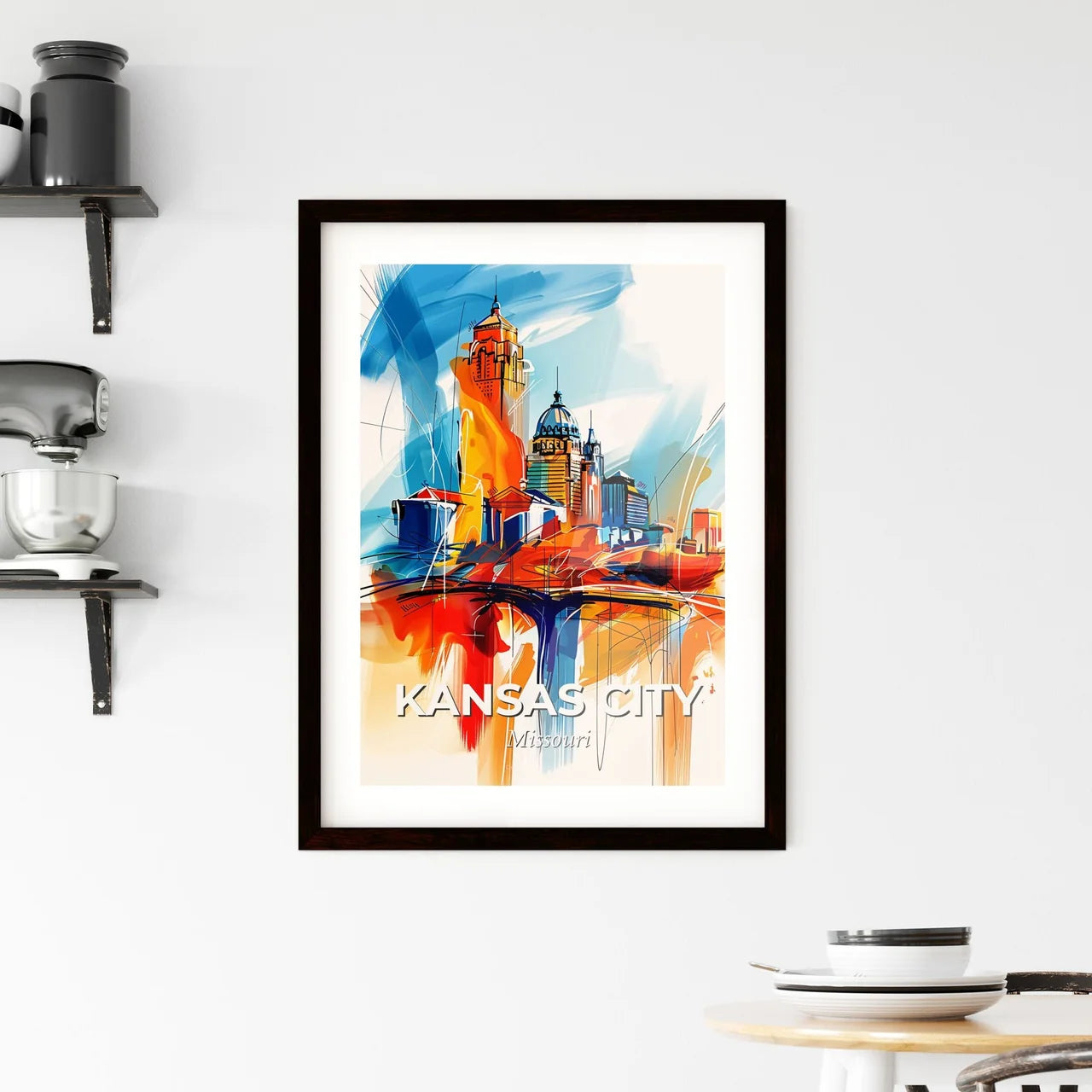 Vibrant Kansas City, Missouri Framed Print