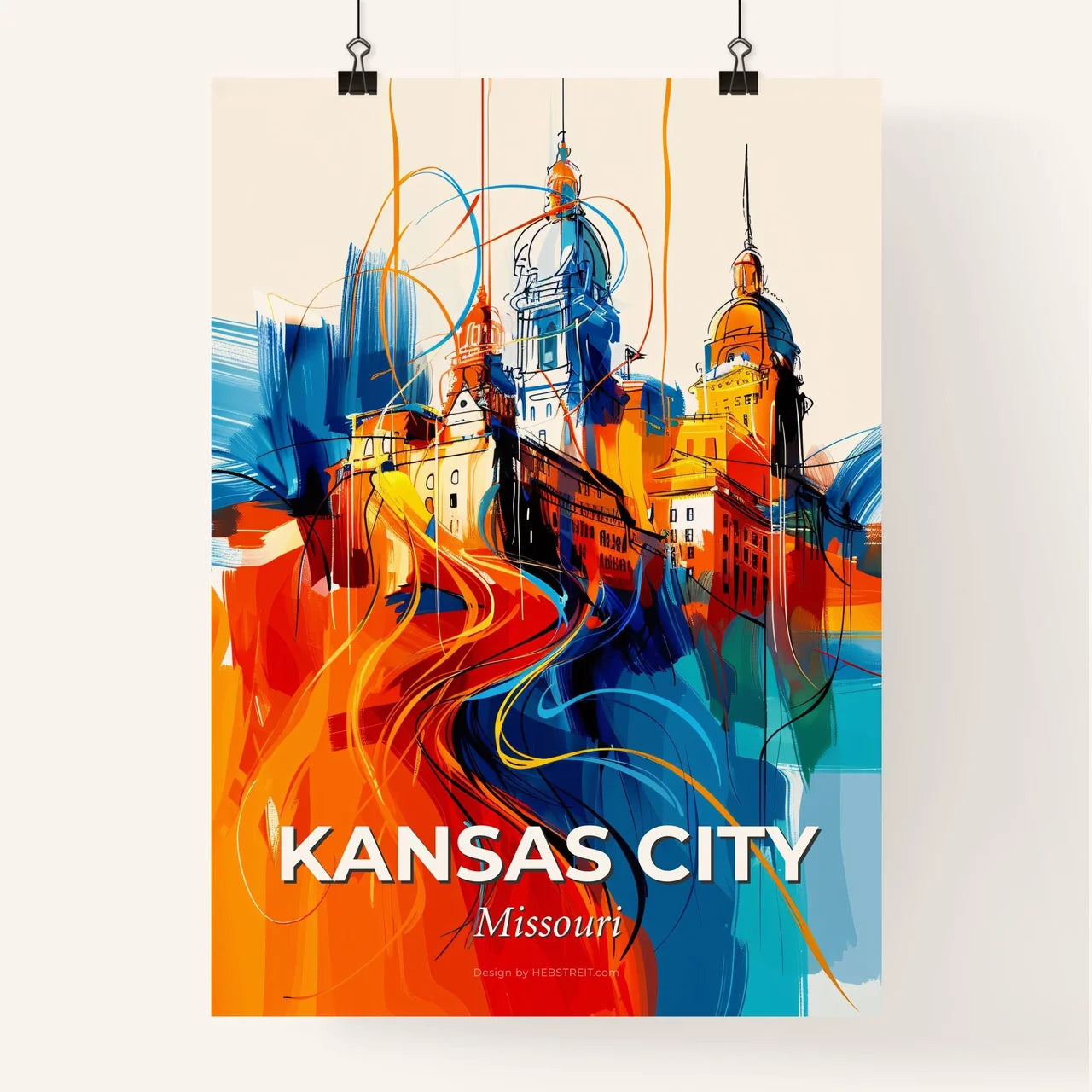 Vibrant Kansas City, Missouri Poster
