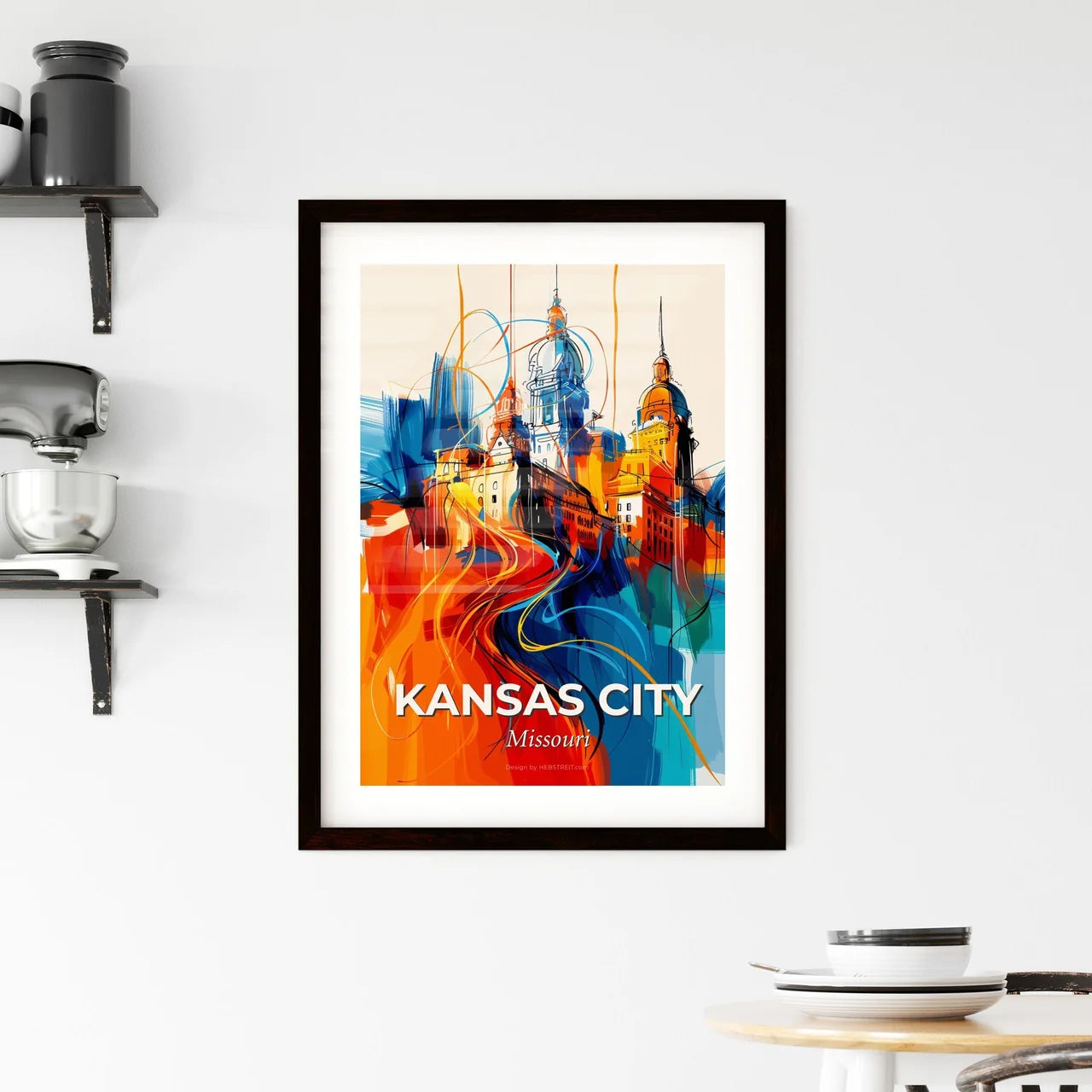 Vibrant Kansas City, Missouri Framed Print