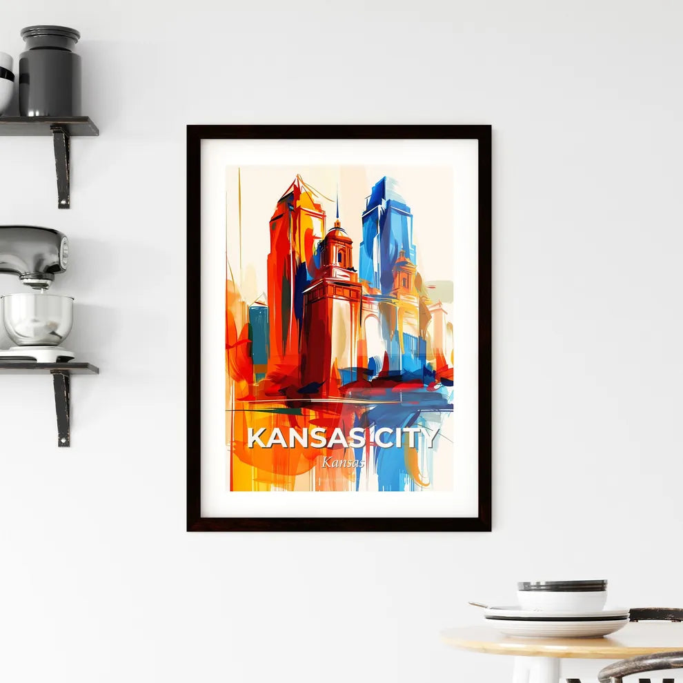 Vibrant Kansas City, Kansas Framed Print