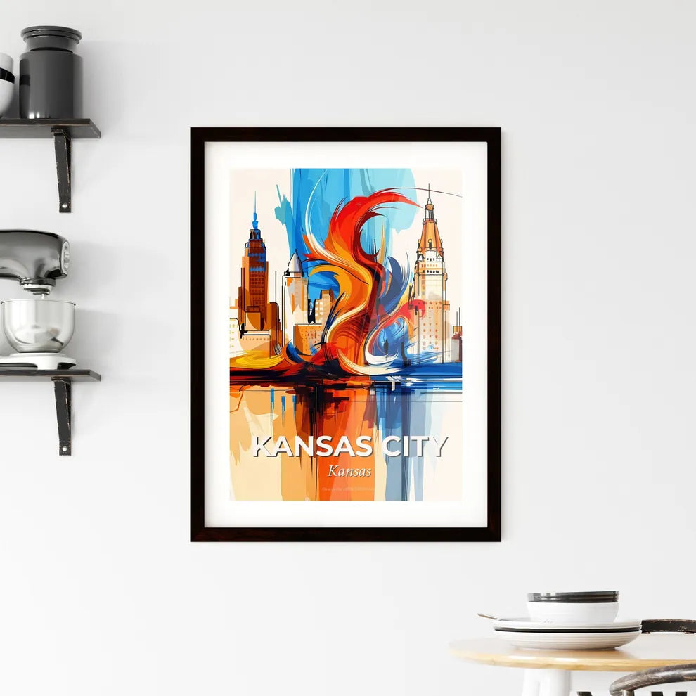 Vibrant Kansas City, Kansas Framed Print