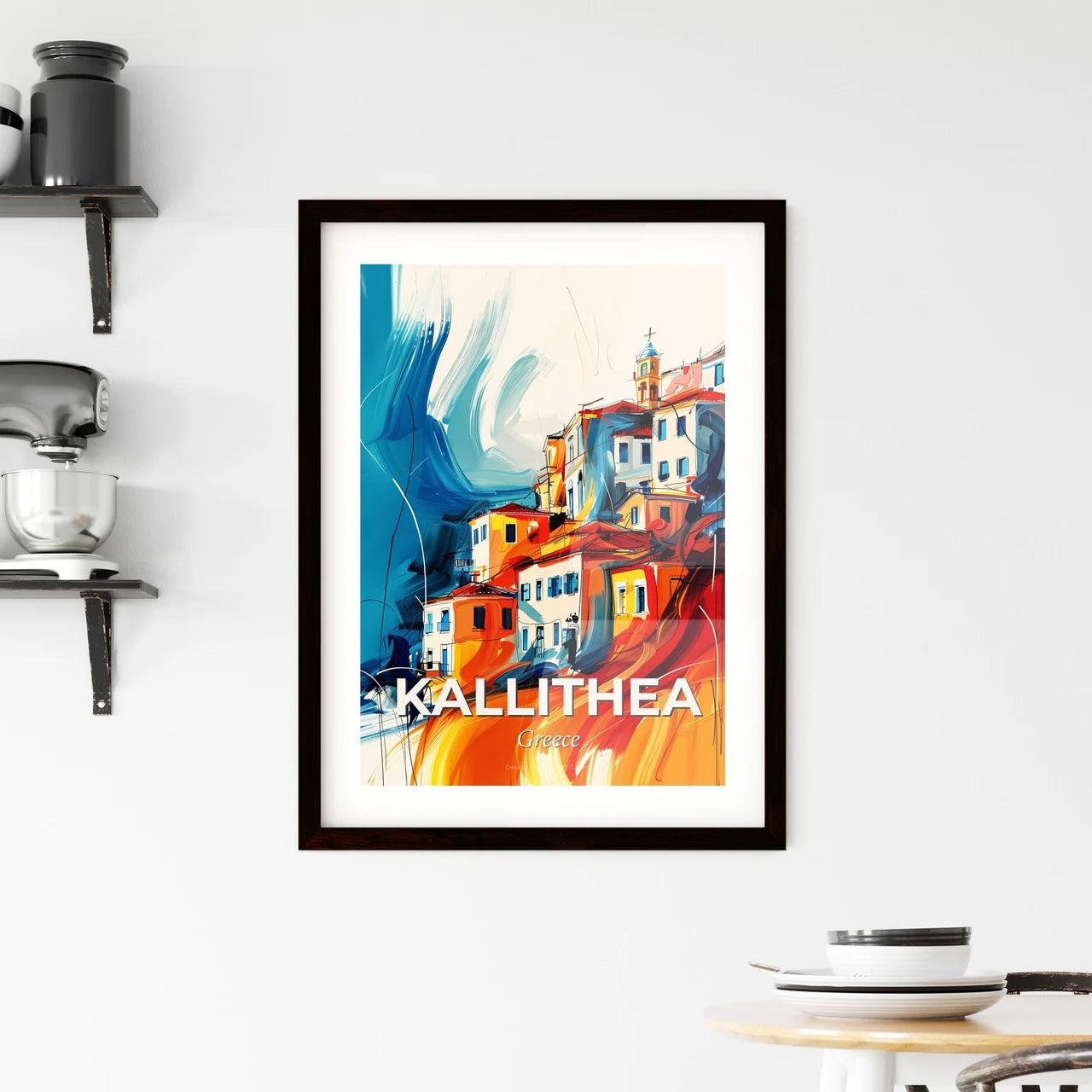 Vibrant Kallithea, Greece Framed Print