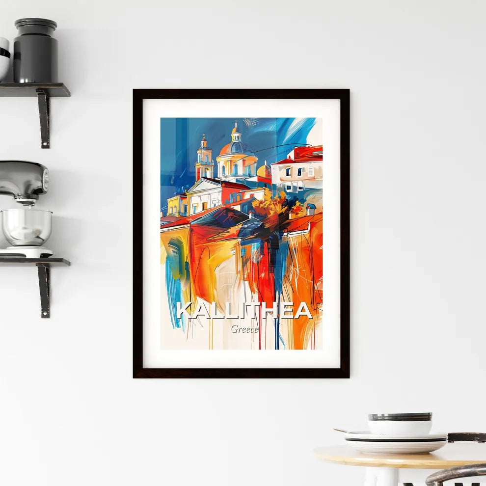 Vibrant Kallithea, Greece Framed Print