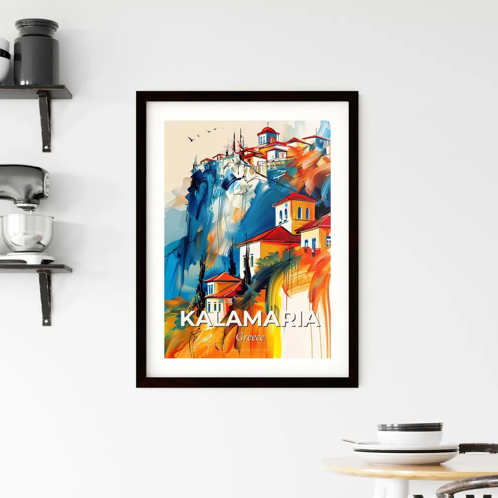 Vibrant Kalamaria, Greece Framed Print
