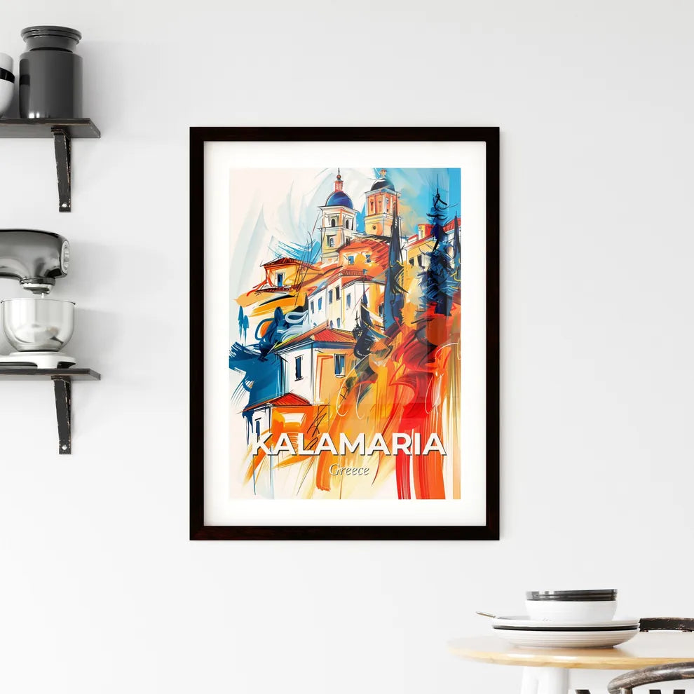 Vibrant Kalamaria, Greece Framed Print