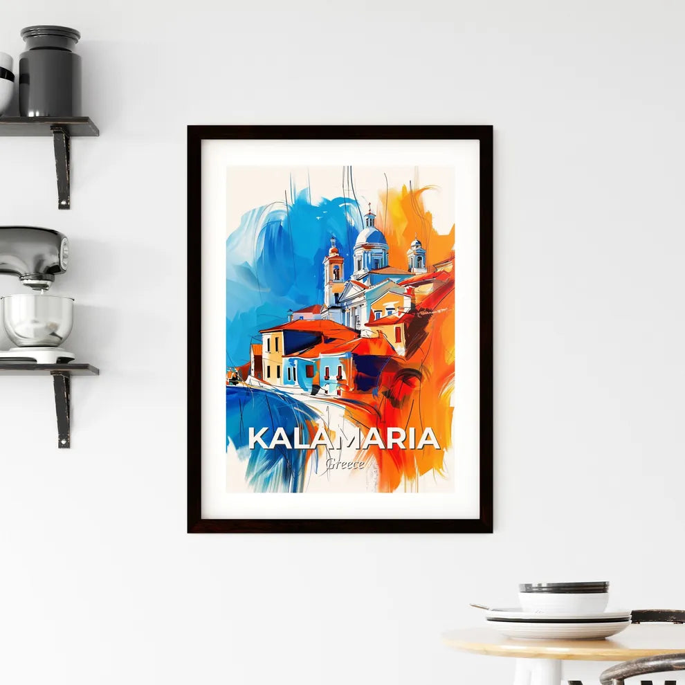 Vibrant Kalamaria, Greece Framed Print