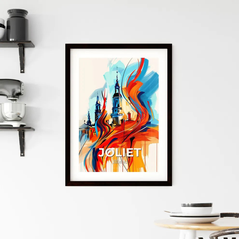 Vibrant Joliet, Illinois Framed Print