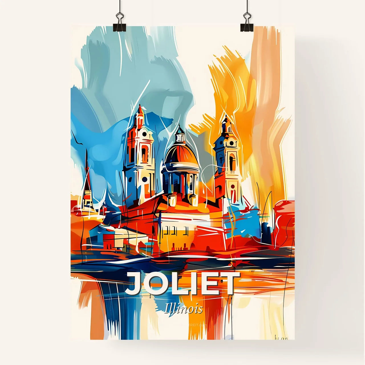 Vibrant Joliet, Illinois Poster