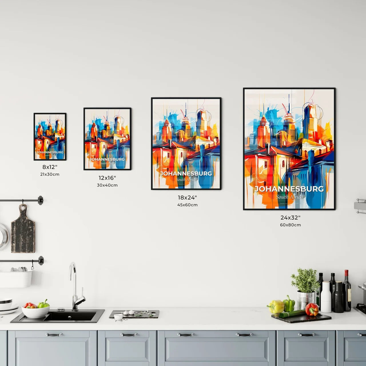 Vibrant Johannesburg, South Africa Kitchen Art