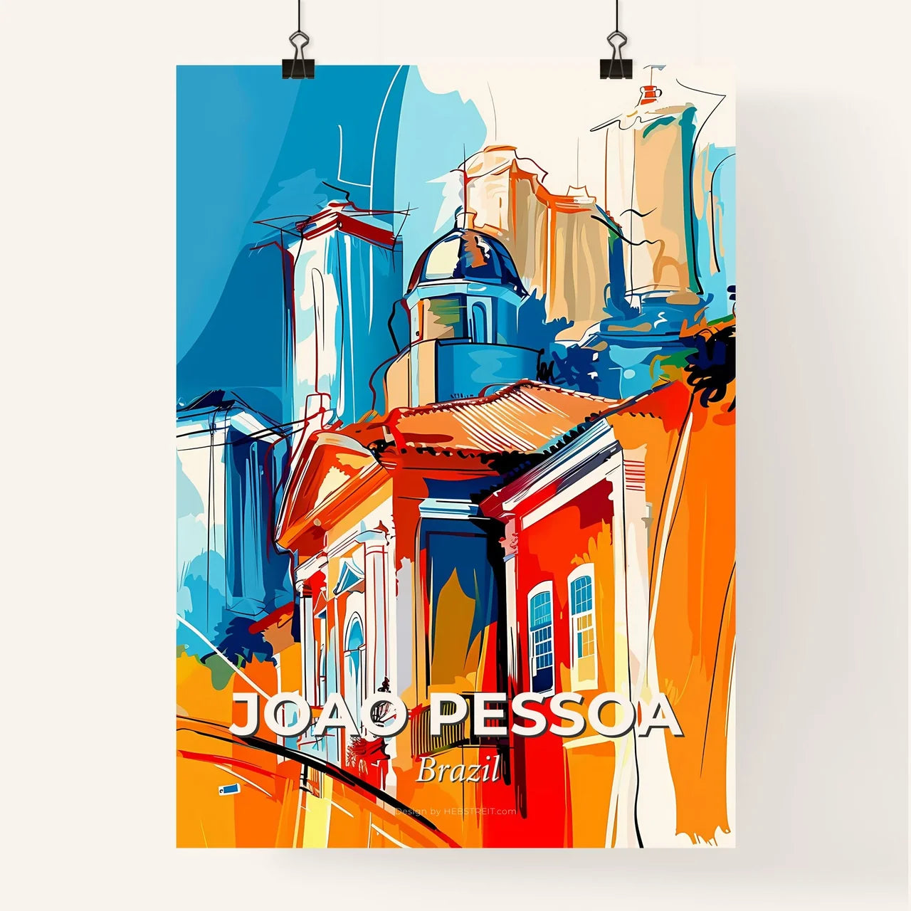Vibrant Joao Pessoa, Brazil Poster