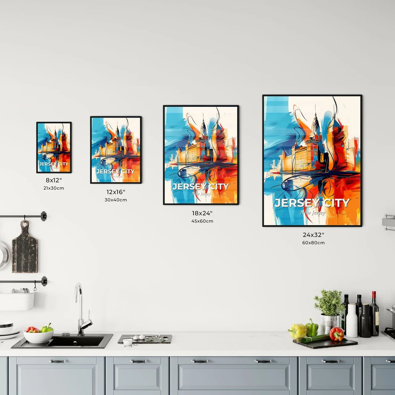 Vibrant Jersey City, New Jersey Kitchen Art