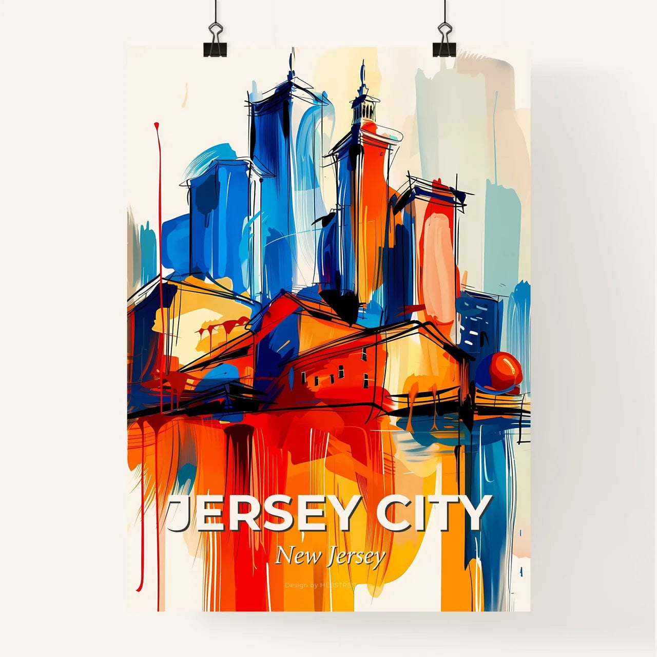 Vibrant Jersey City, New Jersey Poster