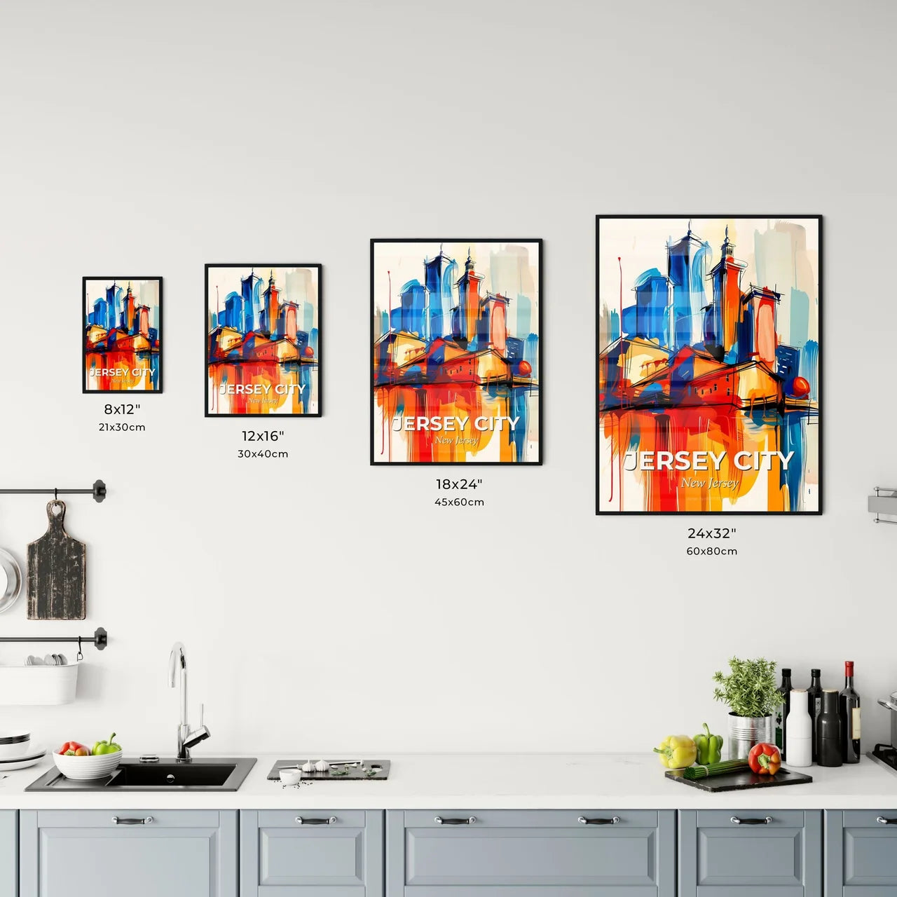 Vibrant Jersey City, New Jersey Kitchen Art