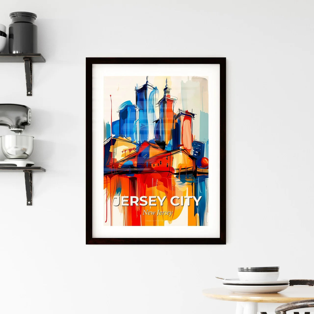 Vibrant Jersey City, New Jersey Framed Print