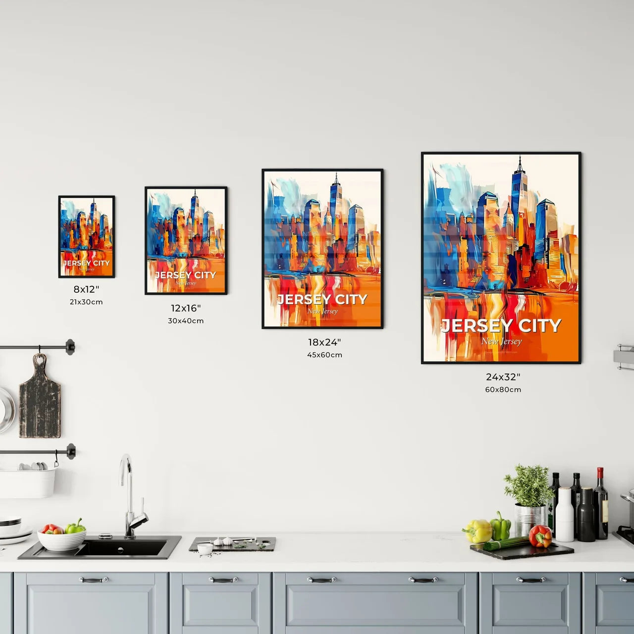 Vibrant Jersey City, New Jersey Kitchen Art