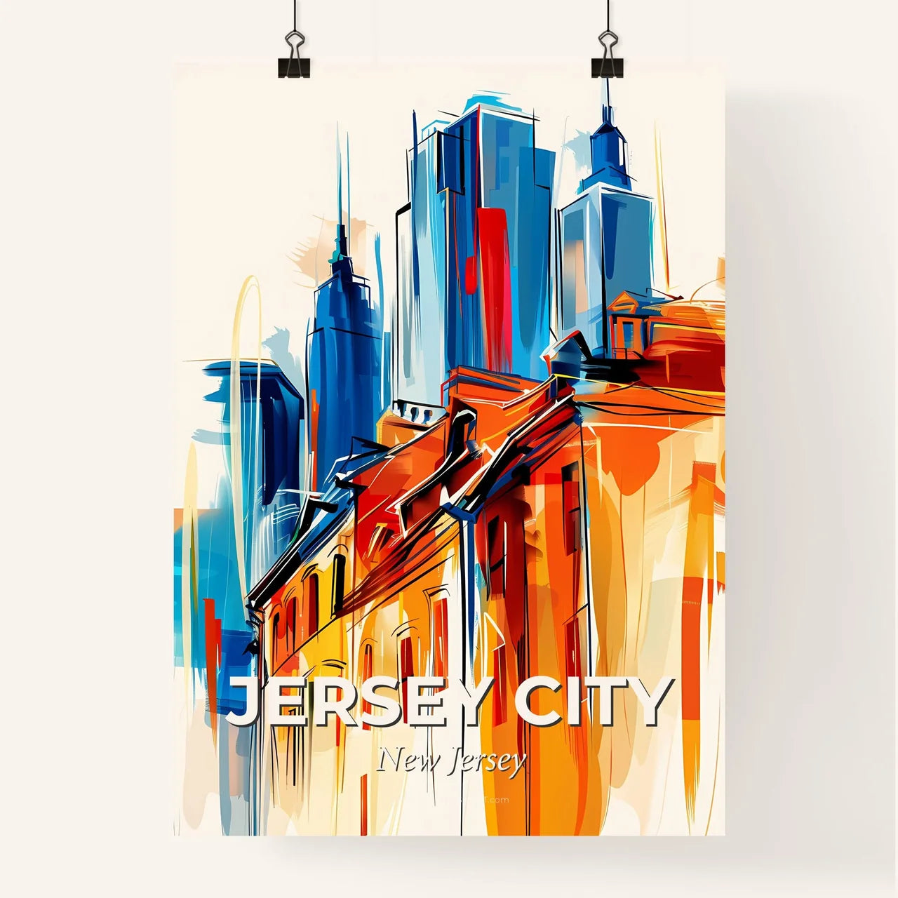 Vibrant Jersey City, New Jersey Poster