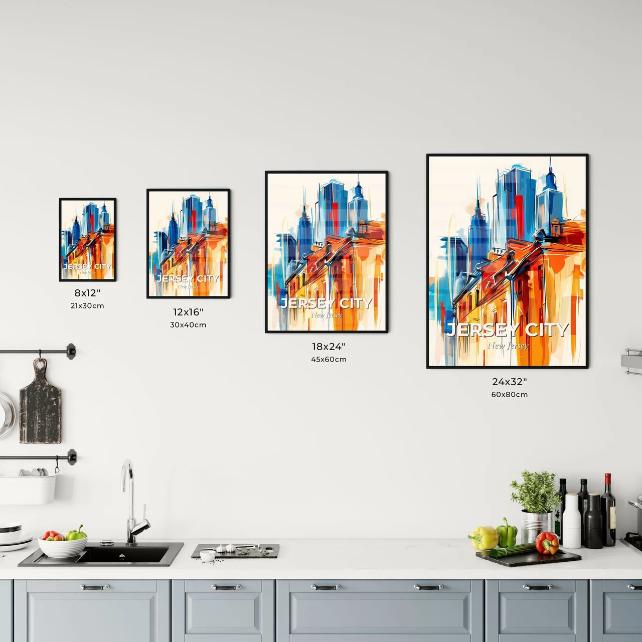 Vibrant Jersey City, New Jersey Kitchen Art