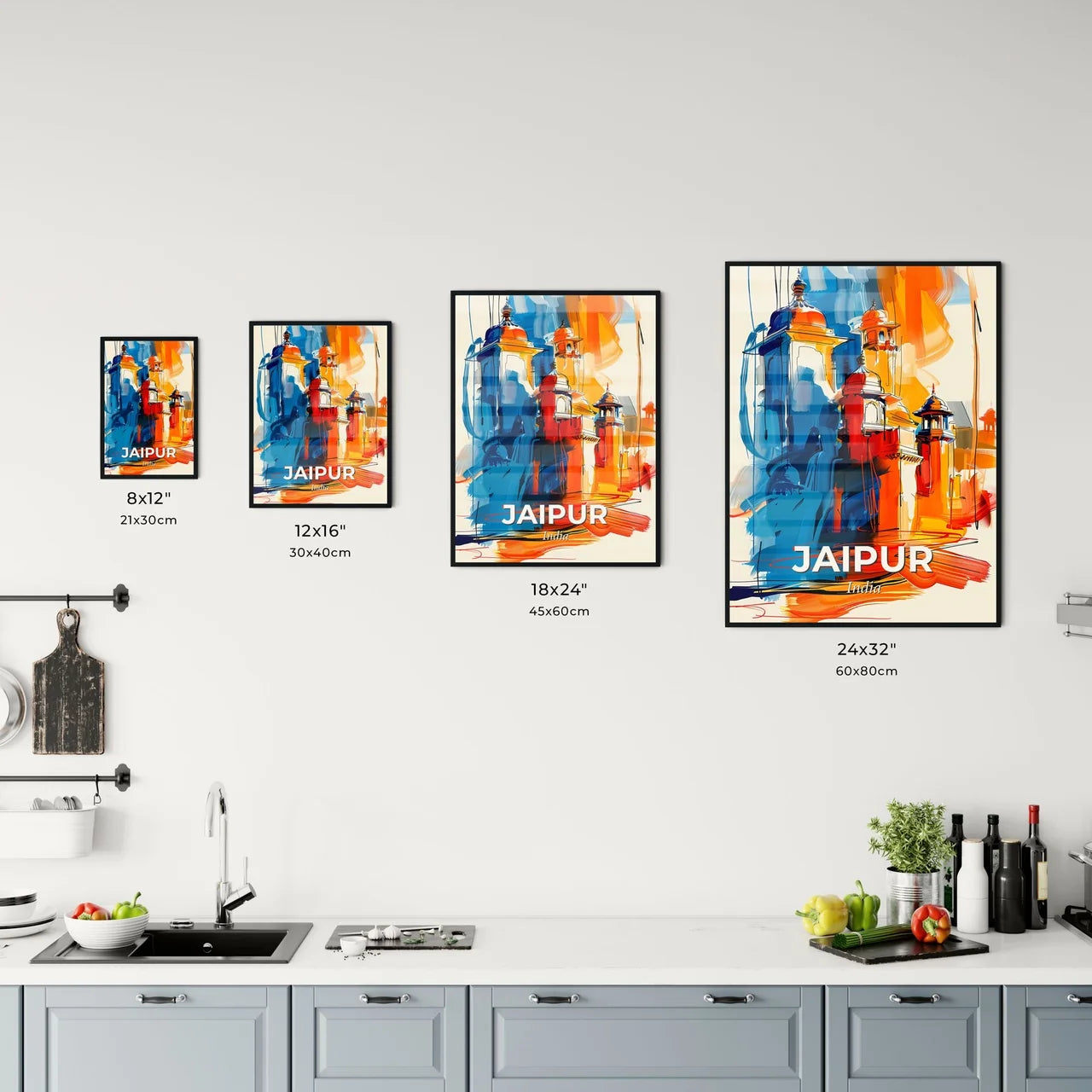 Vibrant Jaipur, India Kitchen Art